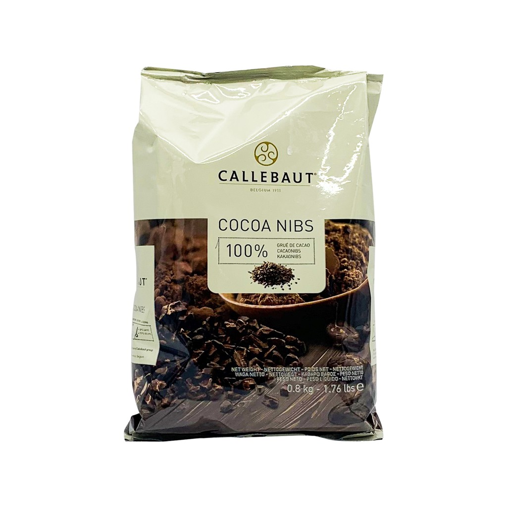 CALLEBAUT, 100 PURE ROASTED COCOA NIBS, 800G, FINEST BELGIAN COCOA