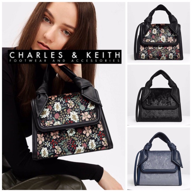 charles and keith velvet bag