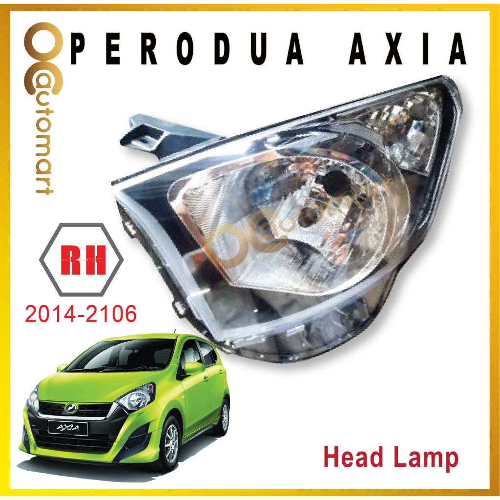 Perodua Axia G-spec 2014-2016 HeadLamp / Head Lamp Light