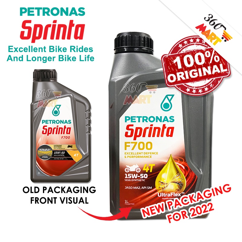 1Liter PETRONAS Sprinta F700 15W50 Semi Synthetic Engine Oil Minyak
