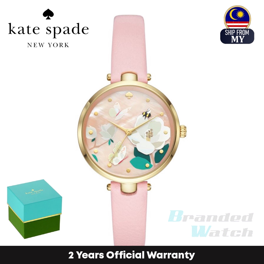 Official Warranty] Kate Spade KSW1413 Women's Analog Quartz Holland Pink  Leather Strap Watch | Shopee Malaysia