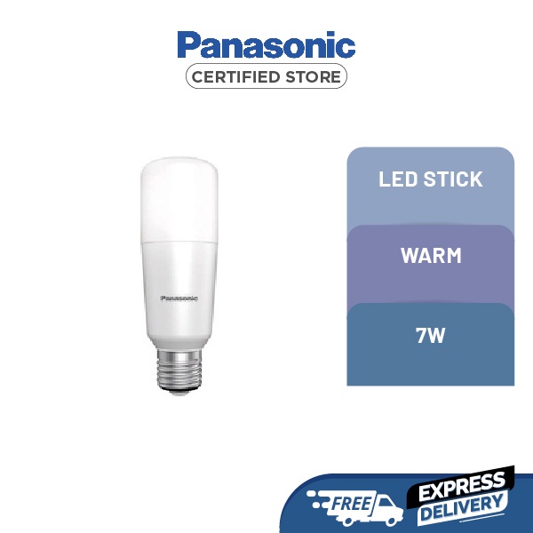 PANASONIC LDTHV7L30GA1 LED T TYPE BULB (7W) WARM WHITE 10PCS Shopee
