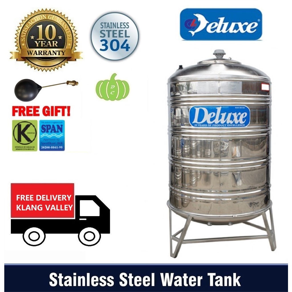 Deluxe 304 Stainless Steel Water Tank WIth Stand Round Bottom(2300 ...