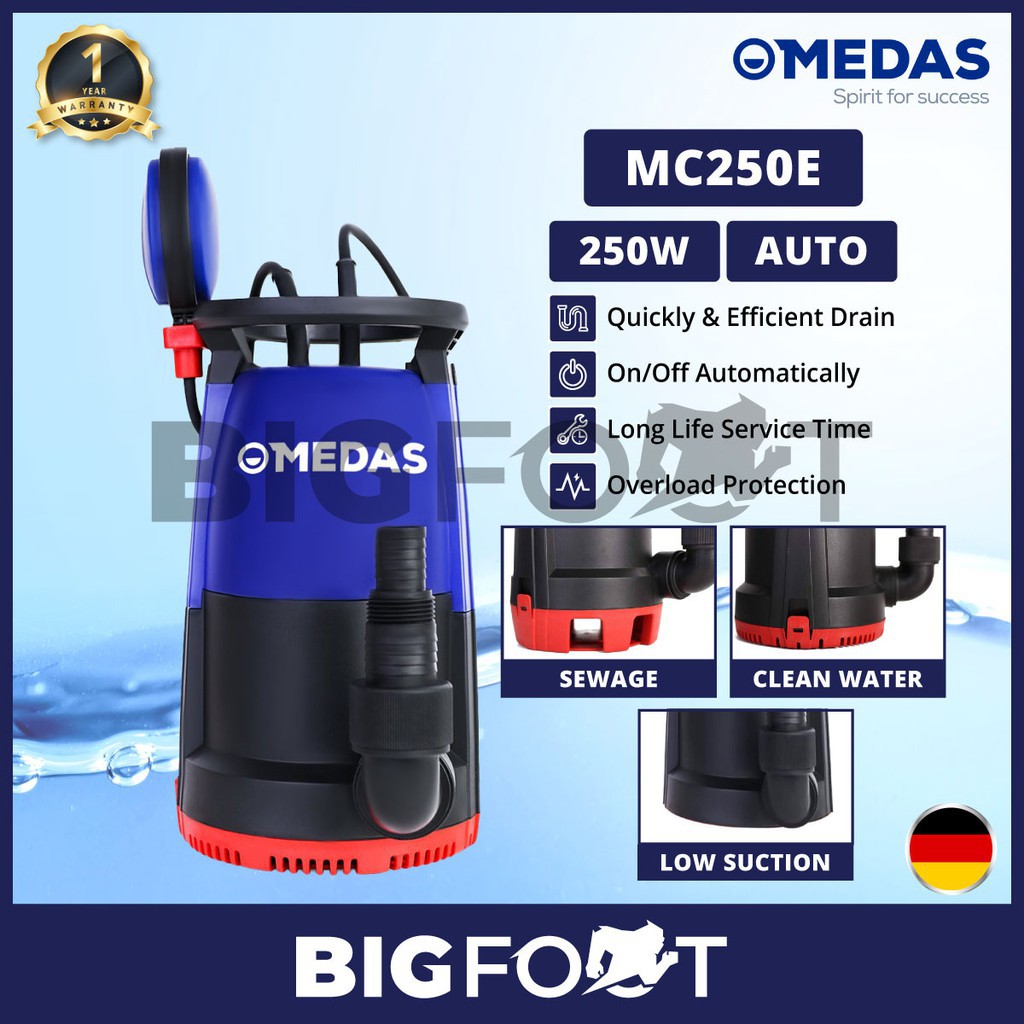 Sales Medas 3in1 Fish Pond Submersible Pump Mc250e Sa250 Auto Non Auto Pam Kolam Shopee Malaysia