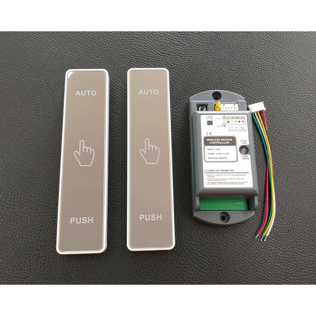 WIRELESS PUSH BUTTON WITH RECEIVER SET (FOR AUTO SLIDING DOOR) GW