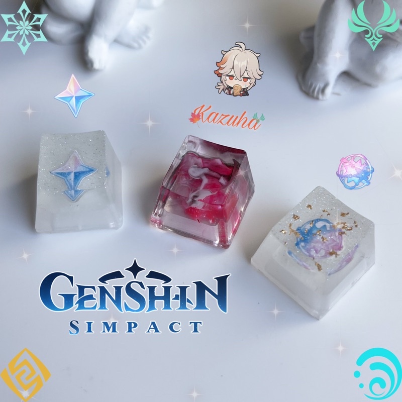 [Made Upon Order] Genshin Impact/ Anime Custom Made Resin Artisan Keycaps