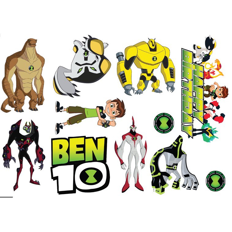 BEN 10 Cake Topper Kek Many Design Cake Decor Happy Birthday | Shopee