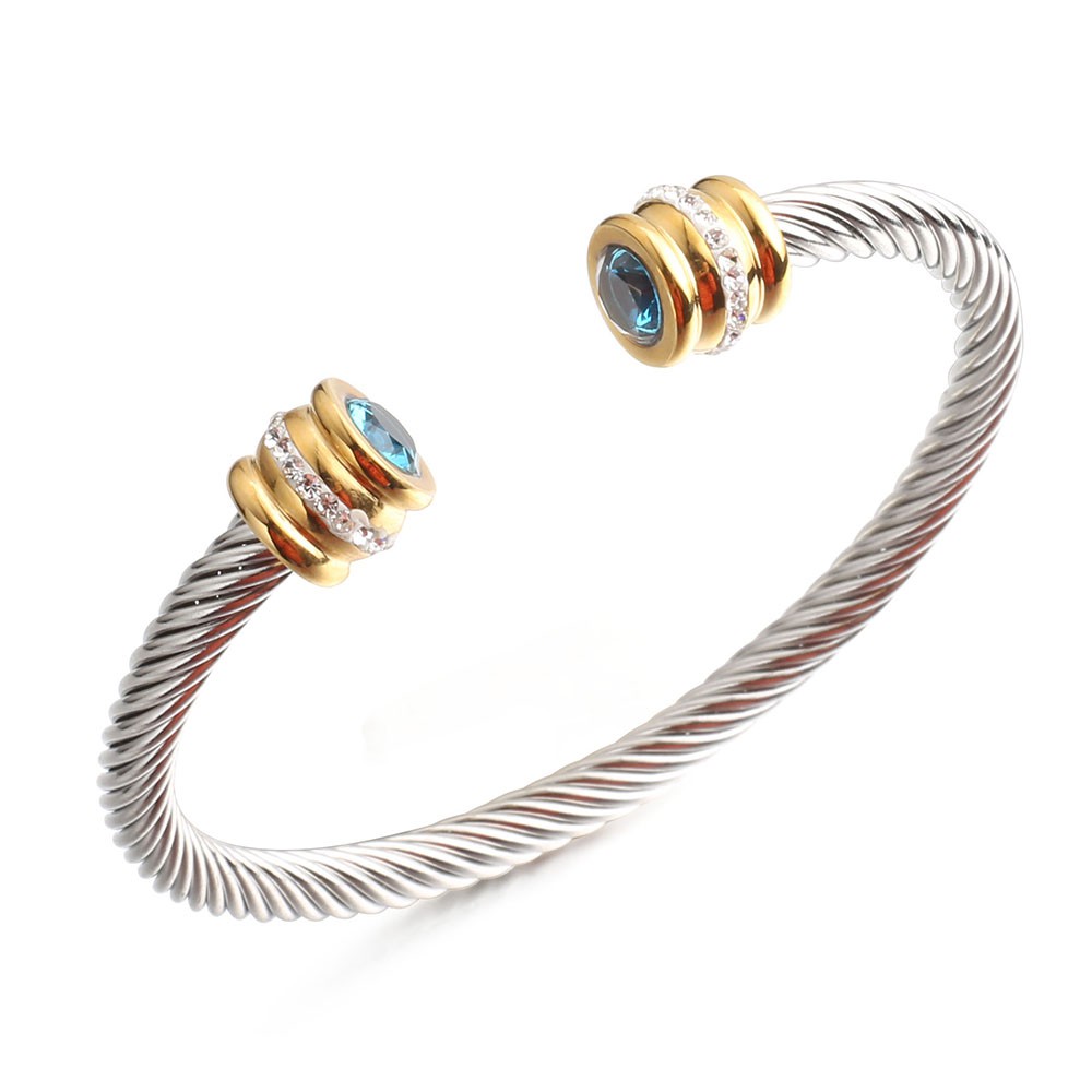 New Stainless Steel Twisted Cable Cuff Vintage Stackable Bangle ...