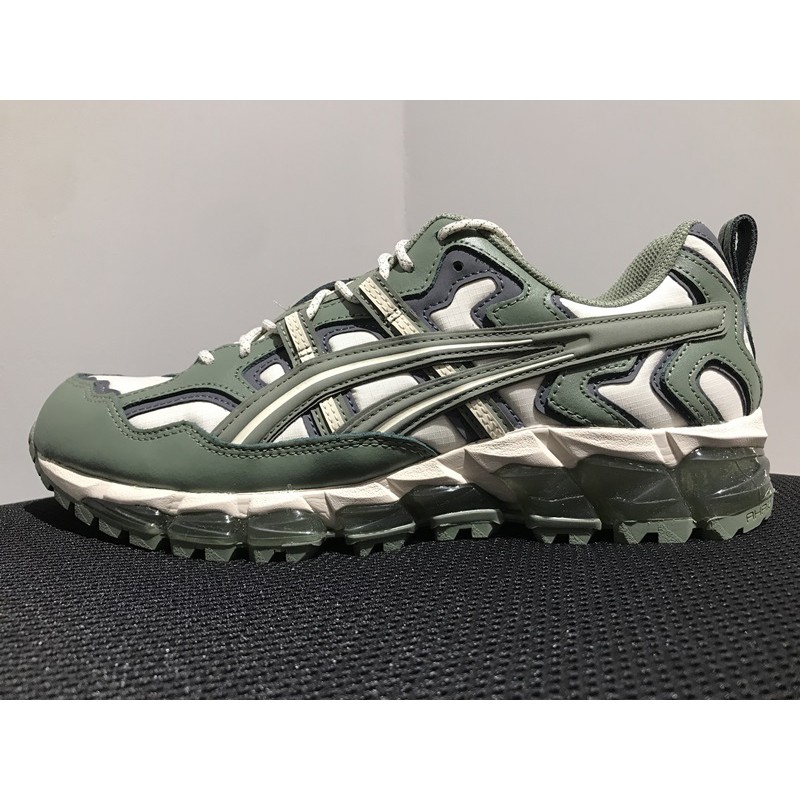 asics army green shoes