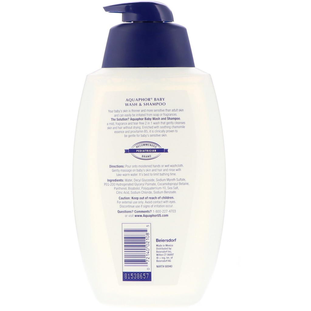 aquaphor baby wash & shampoo