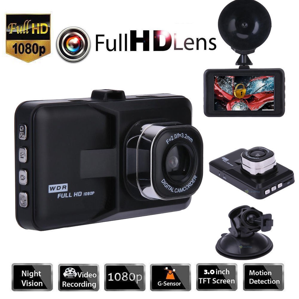 3 0 Vehicle 1080p Car Dashboard Dvr Camera Video Recorder Dash Cam G Sensor Gps Shopee Malaysia