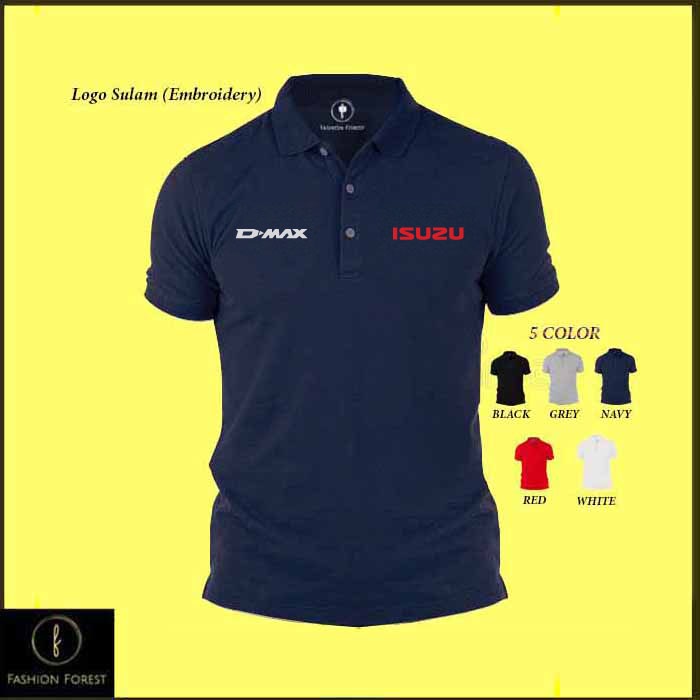 Quality Reliable Polo T Shirt Sulam-Embroidery Cotton Isuzu DMAX D-Max Trooper Pick Up Truck SUV Turbo Diesel Baju Le... - Image 4