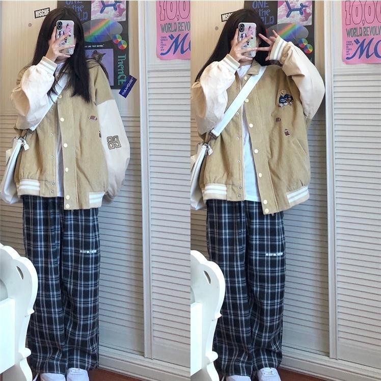 jacket female 2021 new spring and autumn Korean version loose thin student wild American vintage baseball uniform ins tide