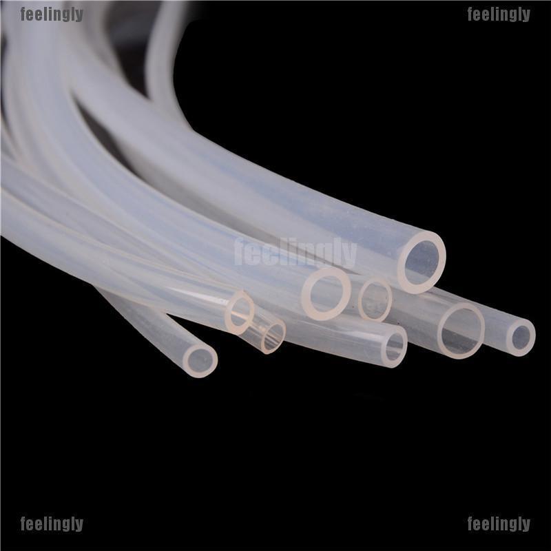 2m Clear Food Grade Silicone Tubing Milk Hose Beer Translucent Pipe Soft Rubber 