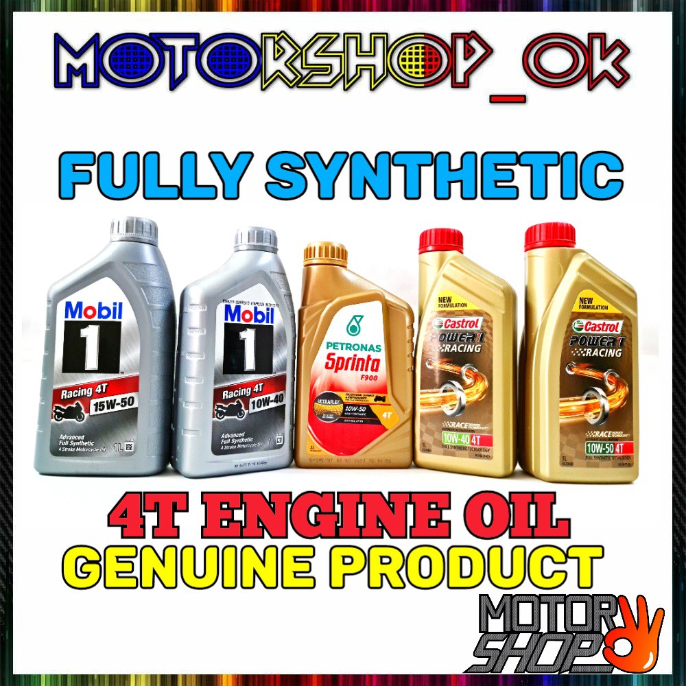CASTROL POWER 1 RACING / PETRONAS F900 10W40 10W50 / MOBIL 1 RACING