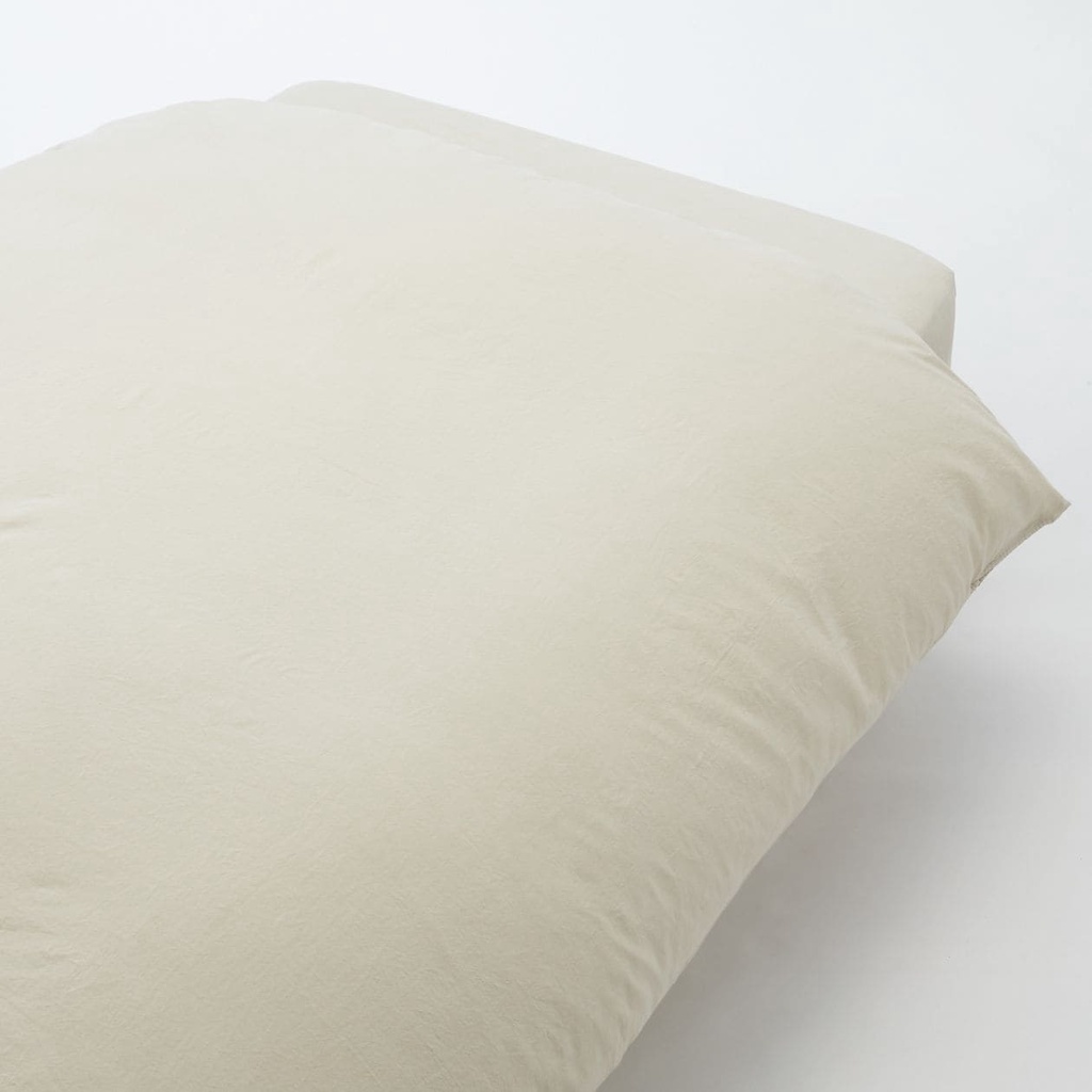 MUJI Bedding Item / Washed Cotton Duvet Cover / Light Beige Shopee