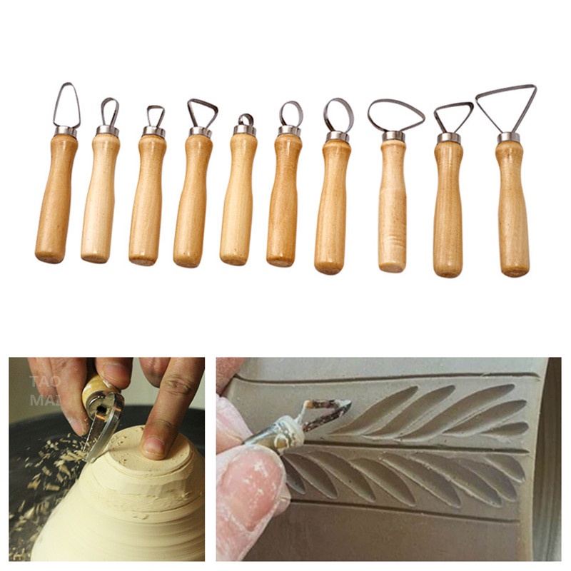 10pcs/set of Pottery Repair Tool Ring Shaped Stainless Steel Blade Soft Ceramic Scraper DIY Model Sculpture Carving