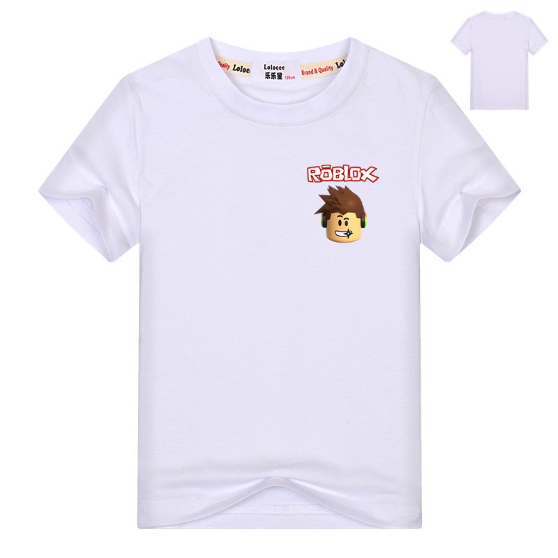 Kids Boys Roblox T Shirt Summer Short Sleeve Game Tops Tee 100 Cotton - t shirts goku black roblox