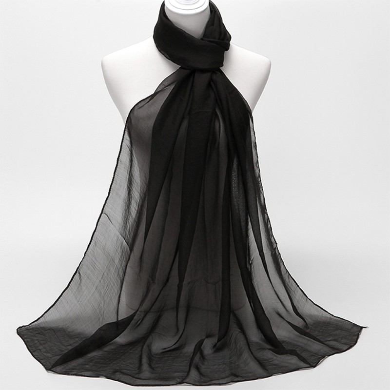 small black silk scarf