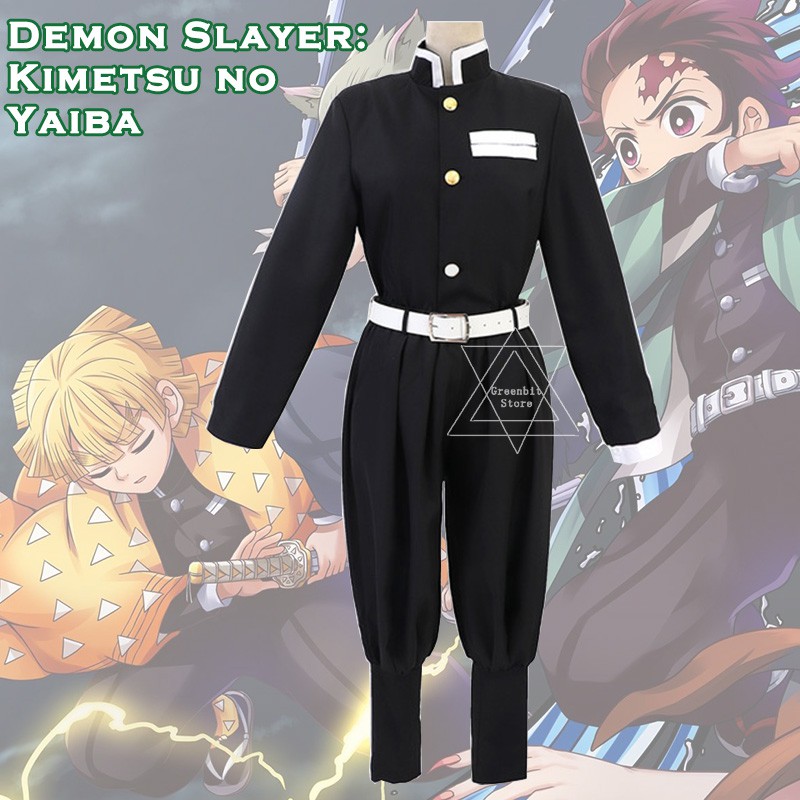 Men Boys 1 Set Uniform Anime Demon Slayer Kimetsu No Yaiba Cosplay Kamado Tanjirou Agatsuma Zenitsu Team Clothing New Shopee Malaysia