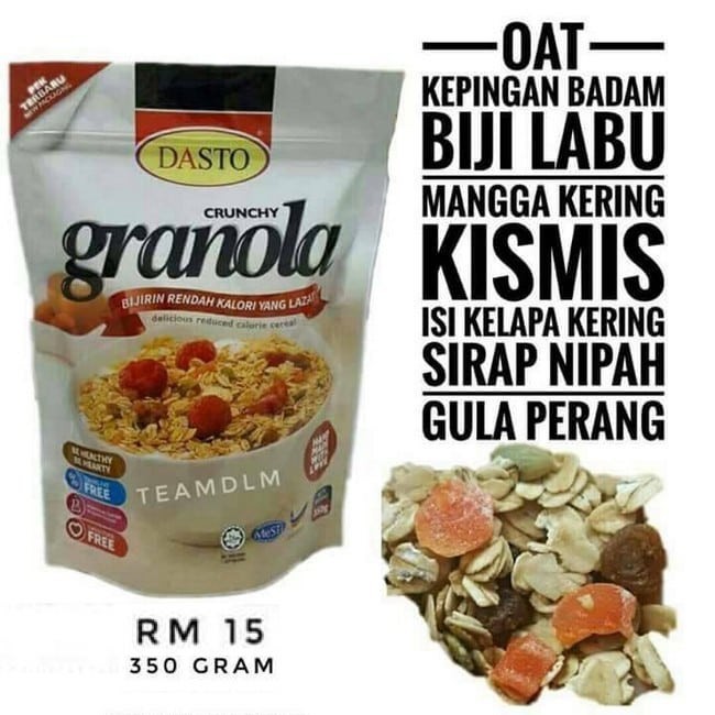 SARAPAN BIJIRIN RENDAH KALORI CRUNCHY GRANOLA OAT Shopee Malaysia