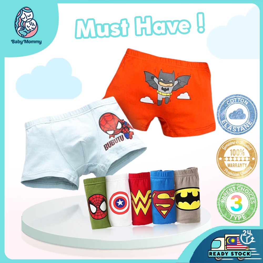 Readystock 5pc Set High Quality Avengers Children S Underwear Boys Kids Cartoon Soft Cotton 13 45 Kg 100cm 150cm Shopee Malaysia