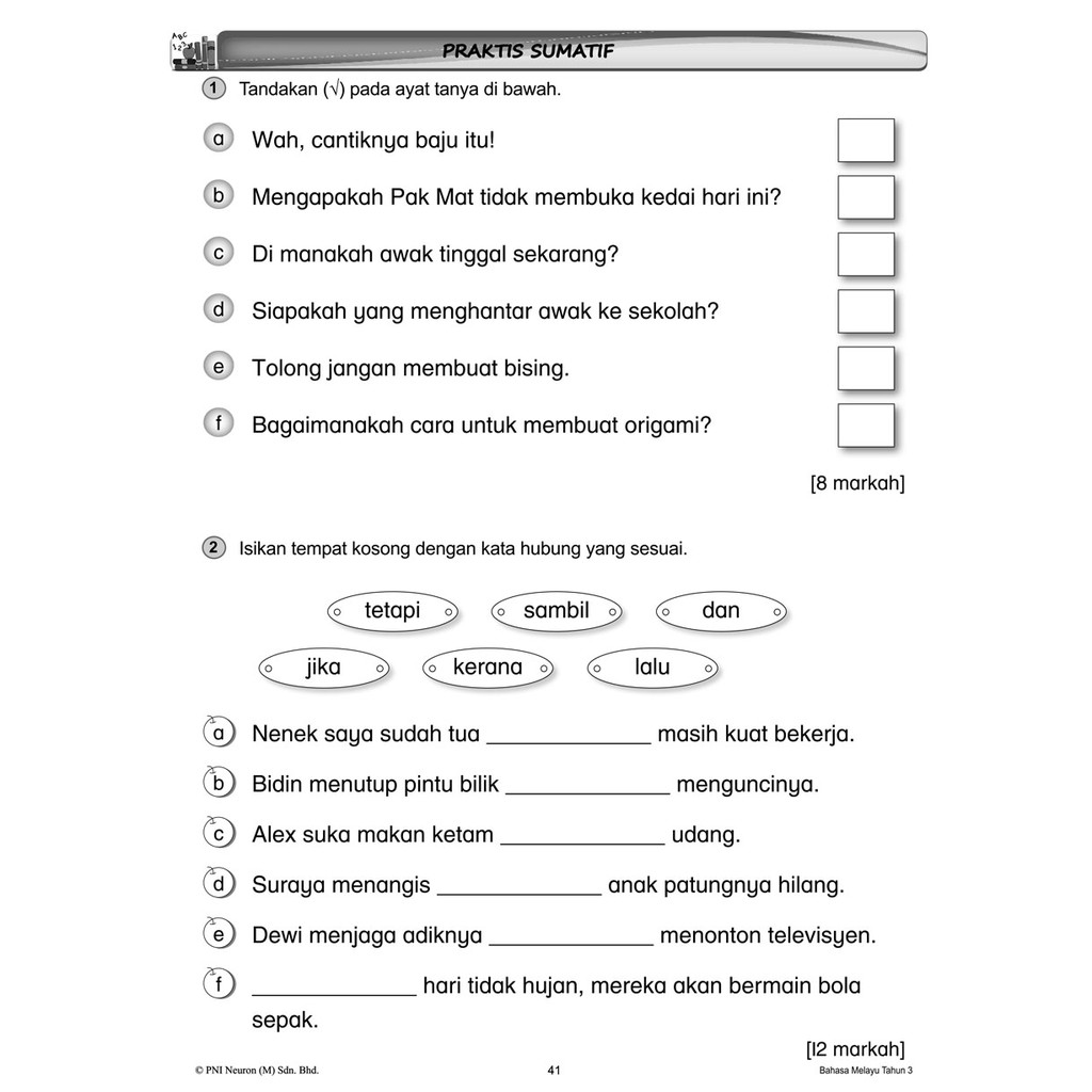 Bahasa melayu tahun 3