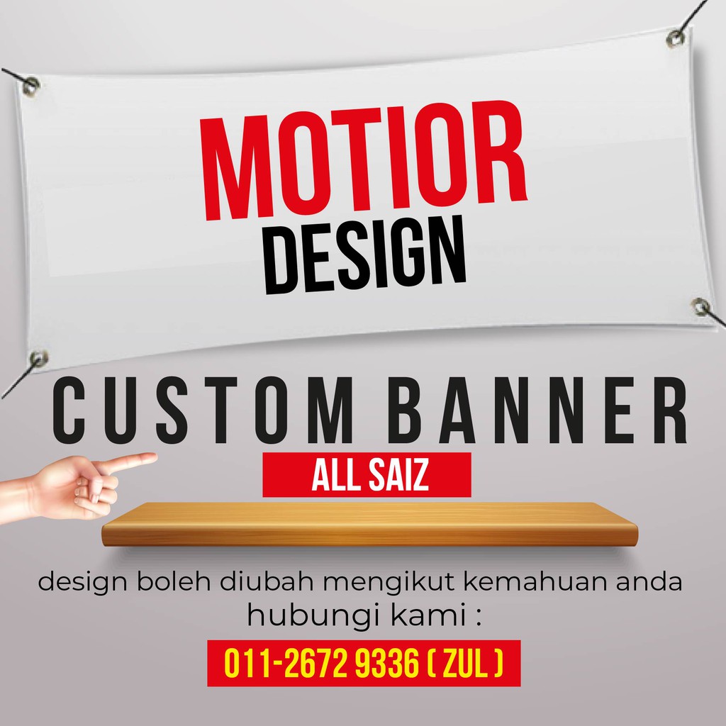 CUSTOM BANNER ALL SAIZ (PROGRAM, MAJLIS, KEDAI, PROMOSI)  Shopee 