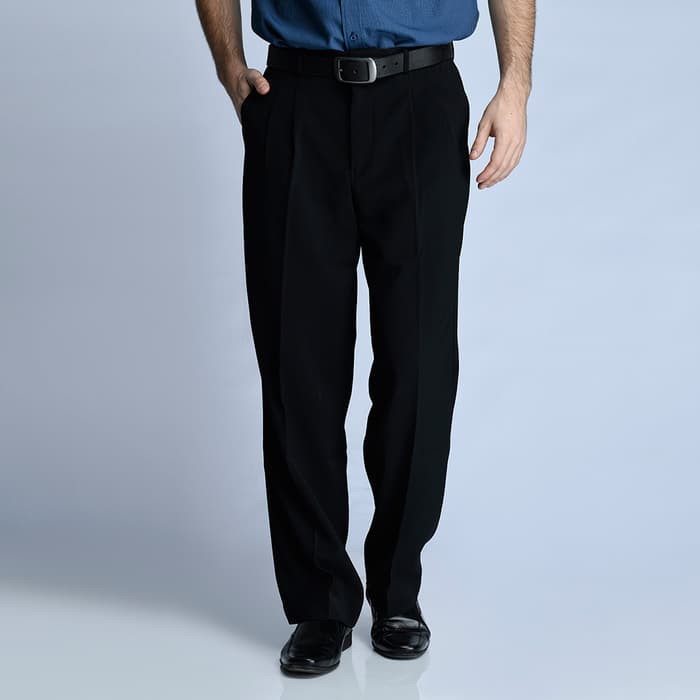 Formal Office Pants Men Regular Fit Standard Black Pants Men's Work