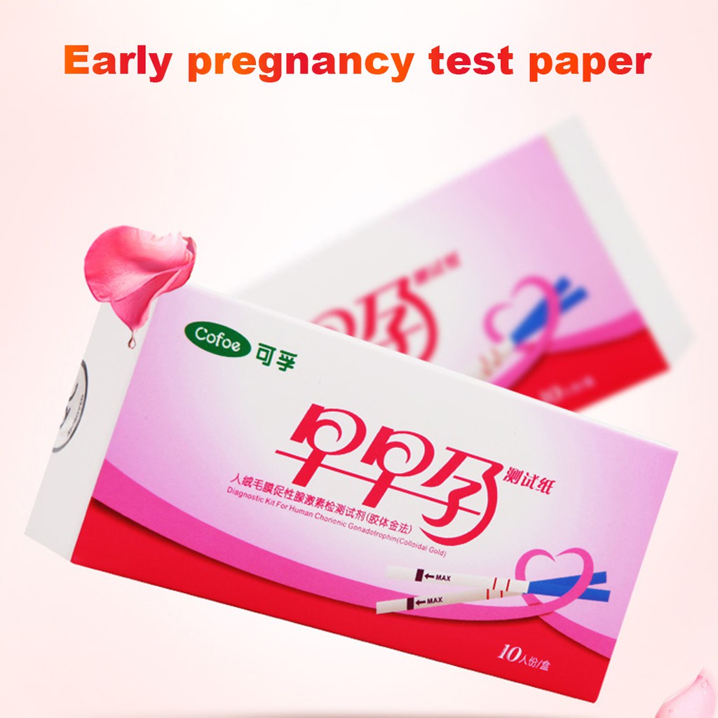 Cofoe Pregnancy Test HCG Test Kit HighPrecision Early Pregnancy Test Strips 10 Pcs/Box Shopee