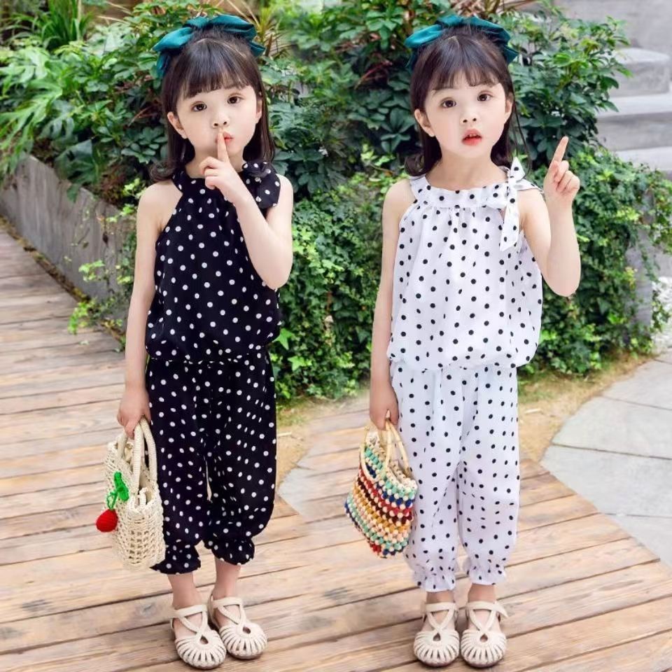 2Pcs/set Baby girl suits girls summer chiffon suit children's fashion ...