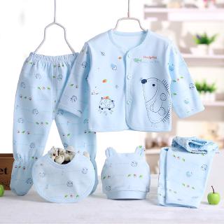 2021 New Newborn Infant 5 in 1 Set  Baby Clothes Boys Girls 