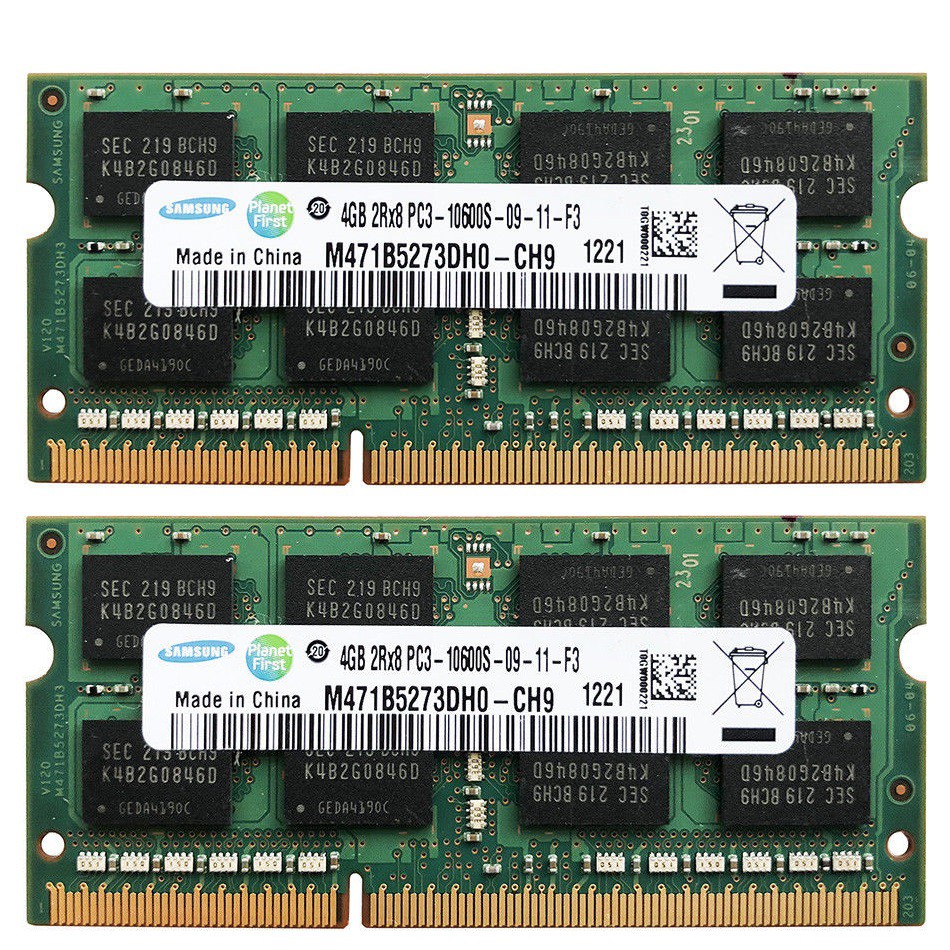 Samsung 4GB 8GB Laptop RAM PC3-10600 DDR3 1333MHz For Macbook Pro 