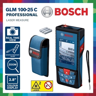 BOSCH GLM150C GLM100-25C Laser Measure / range finder / Pengukur Jarak ...