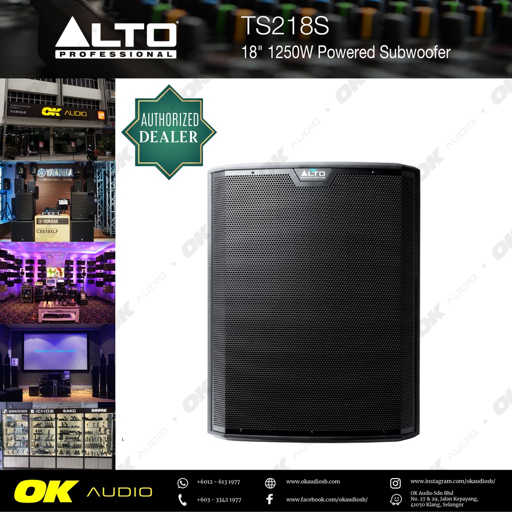 Alto TS218S 2000W 18 Inch Active Powered Subwoofer Plug And Play ( TS
