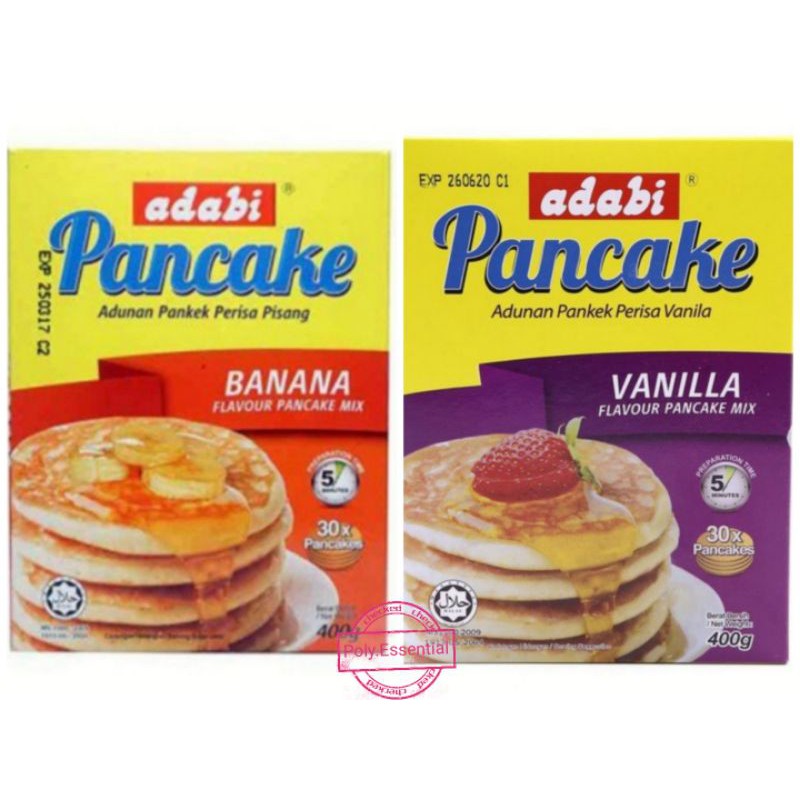 Ready Stock Adabi Pancake (banana /vanilla flavour)400g Shopee Malaysia