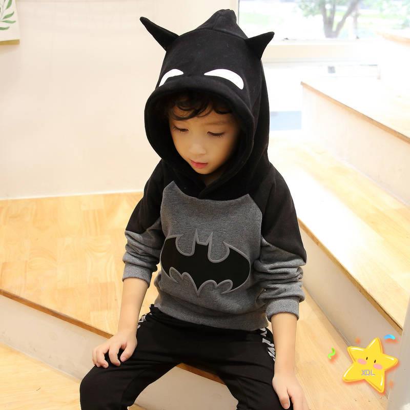 【Ready Stock】♡ baju kelawar budak lelaki pakaian persembahan Boys spring and autumn outer jacket Batman children's the cotton sweater top new clothes