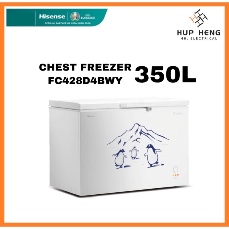 (FREE SHIPPING) Hisense 350L Chest Freezer HSE- FC428D4BW (Peti Pembeku / Peti Sejuk Beku / 冷藏箱 冷冻箱) FC403