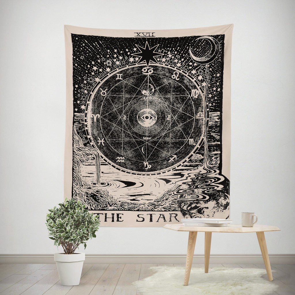 Western Astrology Wall Hanging Bedroom Tapestry Home Decor Blankets