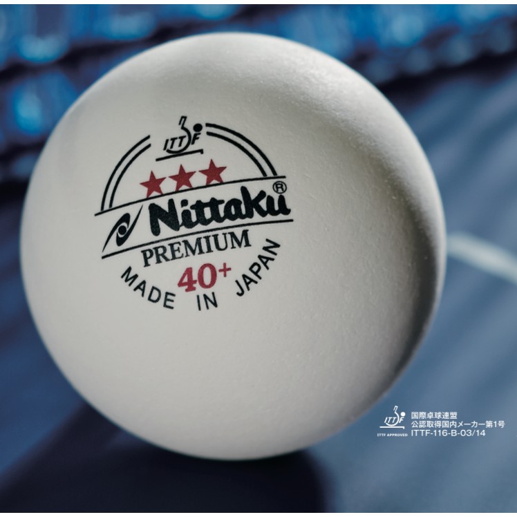 Nittaku 3pieces 3-Star PREMIUM 40 Table Tennis Balls Plastic Ball Made in JAPAN 