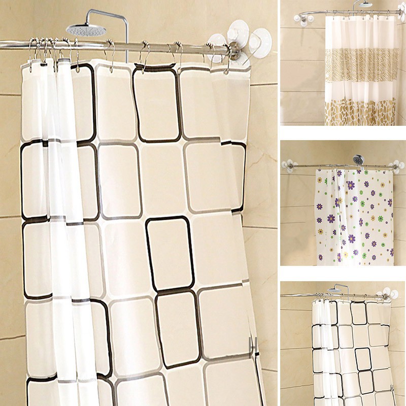Curve Hanging Rod Shower Curtain Rod Shower Curtain Set Shopee