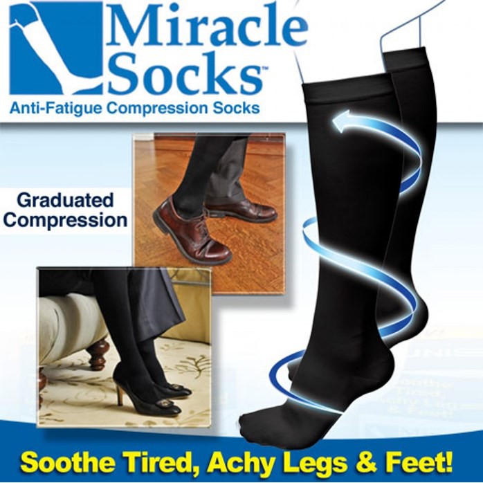 Unisex Miracle Socks AntiFatigue Compression Socks Which Soothe Tired