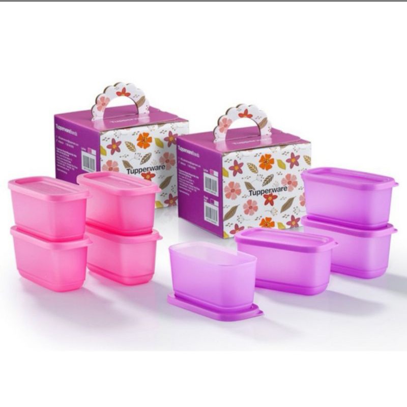 Tupperware Sweet Trinkets Gift Set Mini Cubix Half Square Round [250mL]