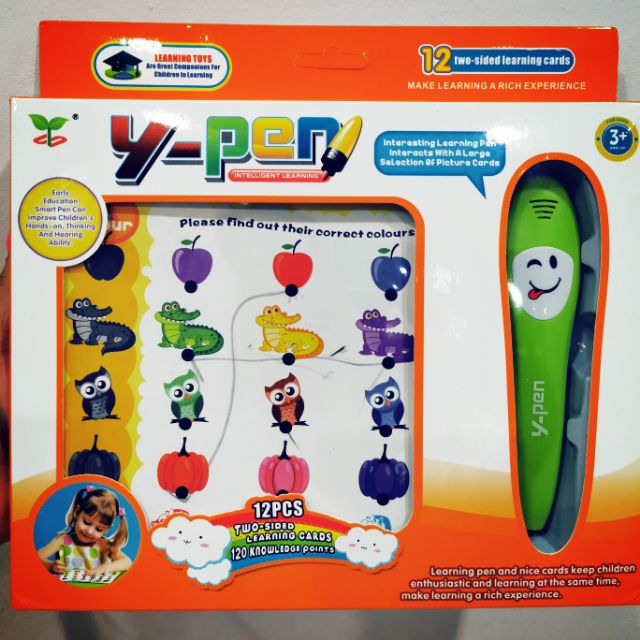 Smart learning pen with 12 pcs two sided cards. Shopee Malaysia