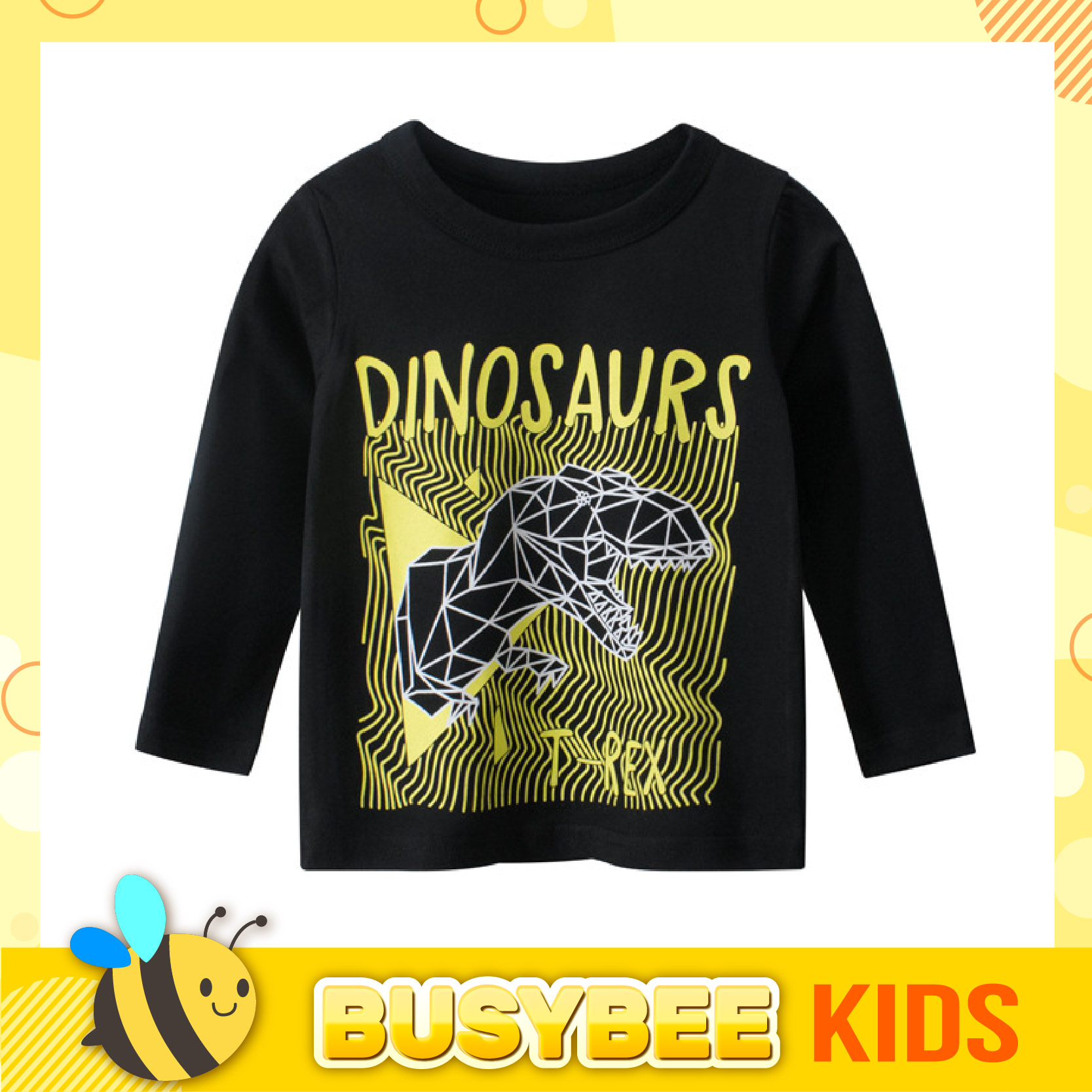 Kids T Shirt 1 10 Yrs Old Boys Girls Long Sleeve 3d Modeling Art Dinosaur Graphic