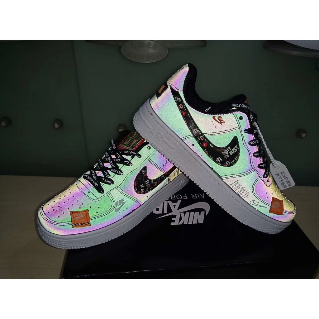 nike air force 1 reflective rainbow