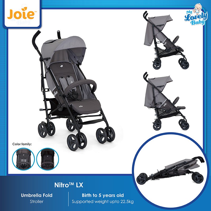 joie two tone black nitro lx stroller