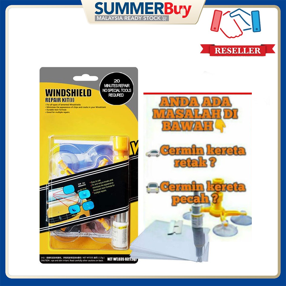 Buy Cermin Kereta Retak Gam Cermin Kereta Windshield Repair Kit Ready Stock Seetracker Malaysia