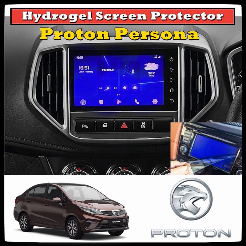 ve Proton Persona Head Unit Screen Infotainment Hydrogel Screen ...