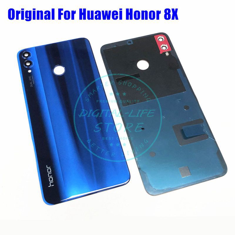 Original Huwei Honor 8x 8 X Back Glass Panel Door Housing Case Adhesive Sticker Repair Replacement Part Logo